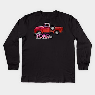 1955 Ford F100 Pickup Truck Kids Long Sleeve T-Shirt